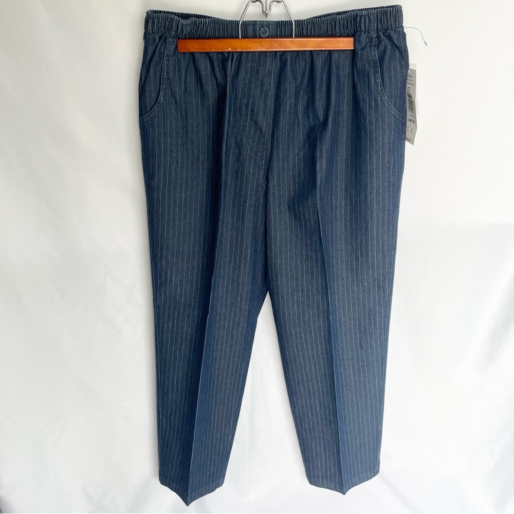 Alfred Dunner Petite Pinstripe Pants